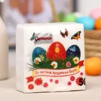 Пасхальные салфетки бумажные Гармония цвета &laquo;Светлый праздник&raquo;, 1 слой, 24х24 см, 50 шт