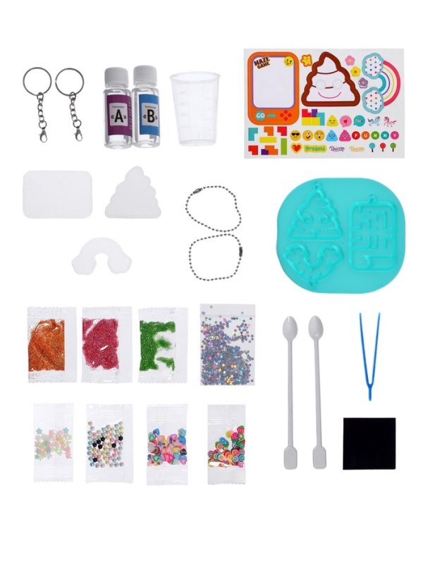 ЭВРИКИ Набор для опытов "Эпоксидная смола", украшения и брелок-лабиринт