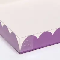 Коробка для печенья, сиреневая, 18&times;18&times;3 см