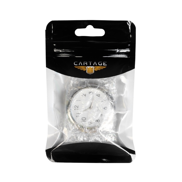 Часы автомобильные, внутрисалонные, d 4.5 см, белый циферблат