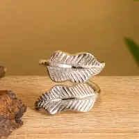 Кольцо для салфеток &laquo;Листья&raquo;, 5&times;5&times;5 см, алюминий