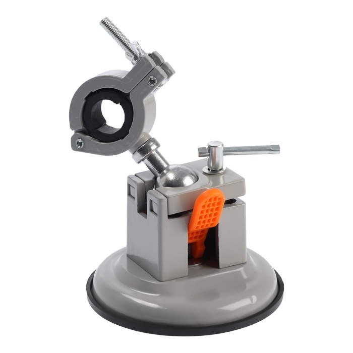 Стойка для дрели ТУНДРА, крепление на присоске, поворотная на 360&deg;, d=60 мм, высота 185 мм   1070214