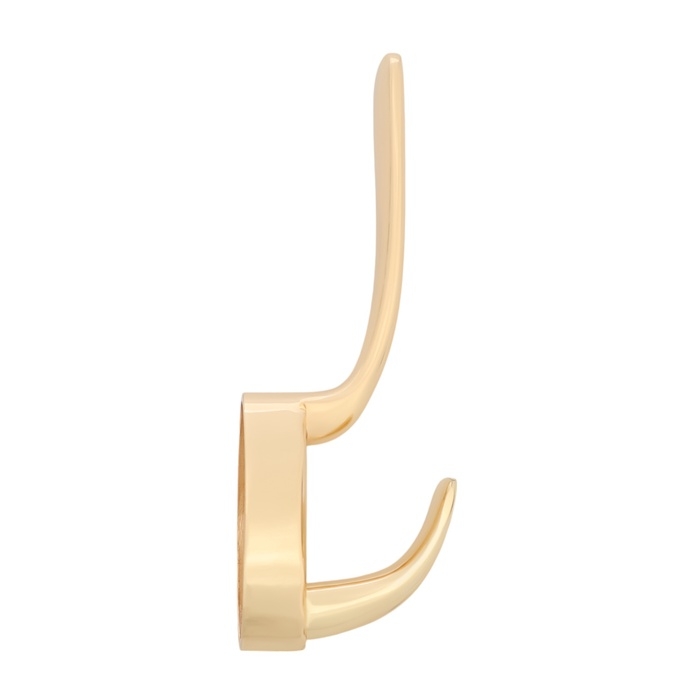 Крючок мебельный CAPPIO SEA, двухрожковый, цинк, цвет золото