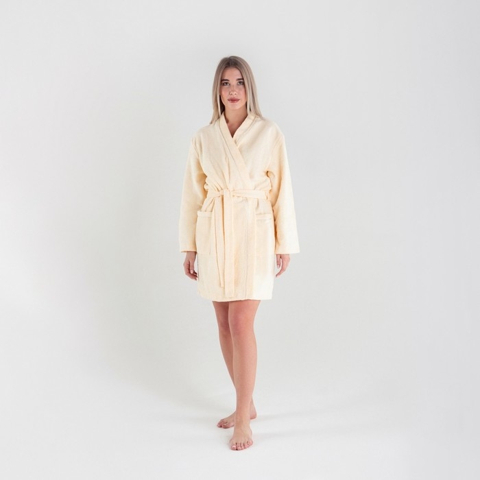 Халат махровый женский Этель "Жена любимая" размер 50-52, 100% хлопок