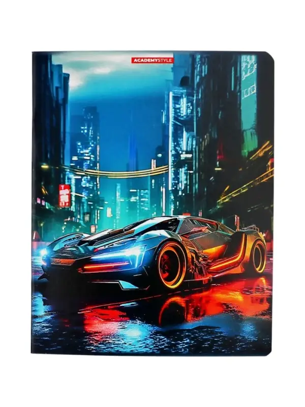 Тетрадь 40 листов, в клетку &laquo;Тачки&raquo;, мелованный картон, МИКС