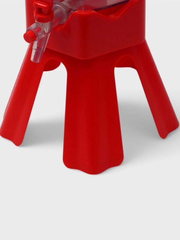 Башня пивная Tavimo, 3 л, ёмкость для льда, подсветка, пластик, красный