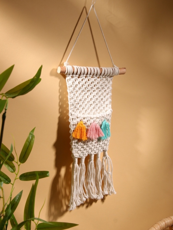 Кармашек текстильный, подвесной 22х50 см, белый