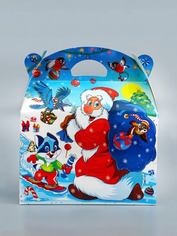 Подарочная новогодняя коробка &laquo;Развеселые хлопоты&raquo;, Баул 22&times;9&times;22 см