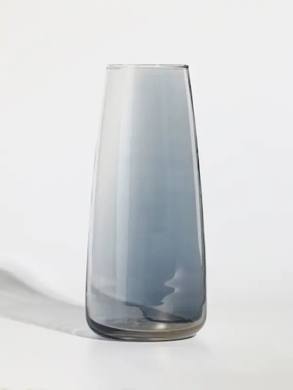 Ваза стекло настольная "Кэнди" 22х9х6,5 см, серый
