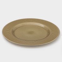 Тарелка подстановочная "Brick" 33 см, цвет зеленый