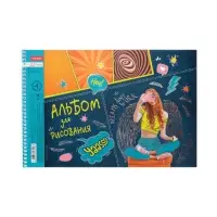 Альбом д/рис А4 32л на спирали Hatber "Street Style", мат лам, 3D-фольг, перфорац, 5В МИКС