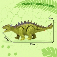 Динозавр «Анкилозавр» работает от батареек, световые и звуковые эффекты, цвет зелёный Динозавр «Анкилозавр» работает от батареек, световые и звуковые эффекты, цвет зелёный