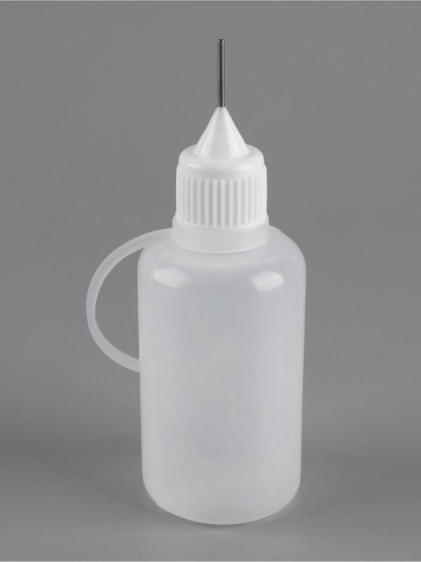 Бутылочки для нанесения клея d3*9,2см 30мл с иглой (наб 3шт цена за наб) прозрачный АУ