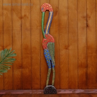 Панно настенное дерево "Аист цветной" 95х13х1 см МИКС Панно настенное дерево "Аист цветной" 95х13х1 см МИКС