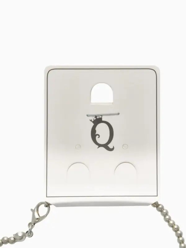 Колье "Сердце" под гематит, цвет серебро