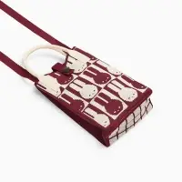 Сумка подр Зайцы, 12*4*17, отд на кнопке, дл ремень, красный