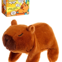 ЗАБИЯКА Интерактивная игрушка "Забавный капибарик" звук, ходит