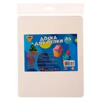 Доска для лепки А5 Calligrata, эконом, 600 мкм, белая