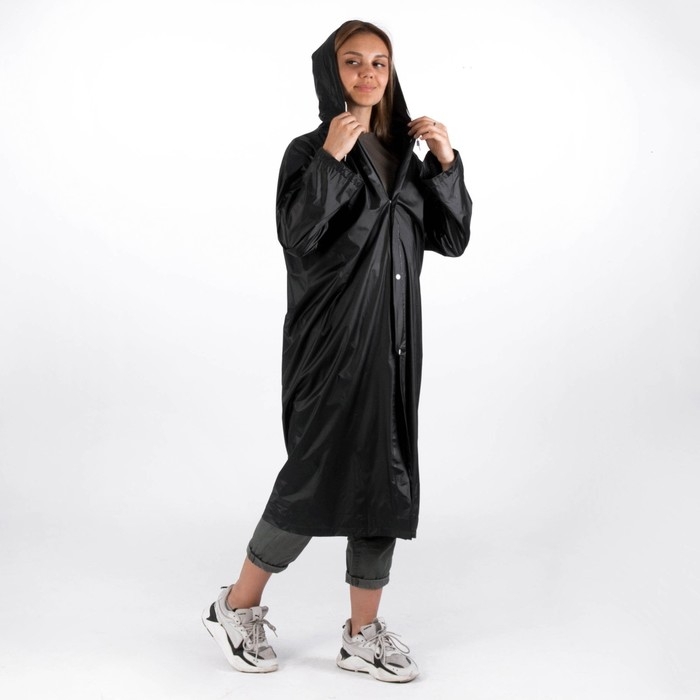 Дождевик взрослый плащ &laquo;ДождеWEEK&raquo;, размер 42-48, 60 х 110 см, цвет чёрный