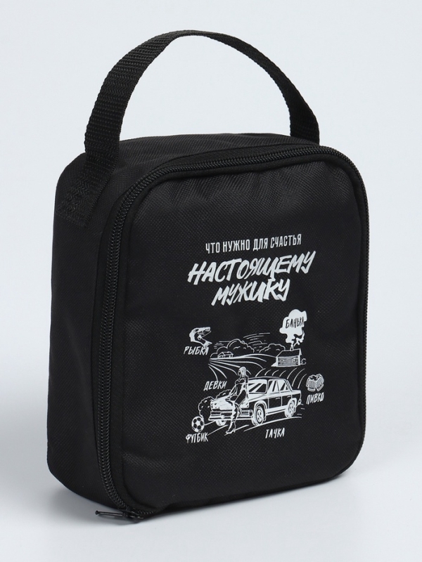 Набор автомобилиста для чистки салона "Настоящему мужику", 4 предмета