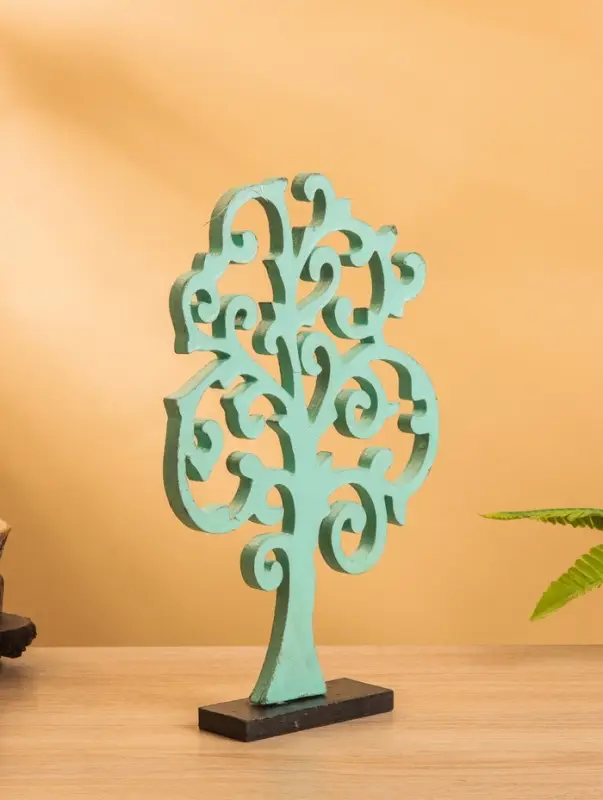 Панно "Древо" МДФ, 30х20х1 см, бирюзовый