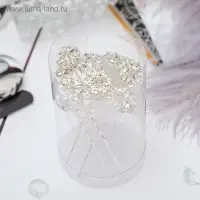 Шпилька для волос &laquo;Звёздный блик&raquo;, 1.2&times;6 см, серебро