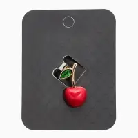 Значок "Вишня", цвет крано-зелёный в золоте