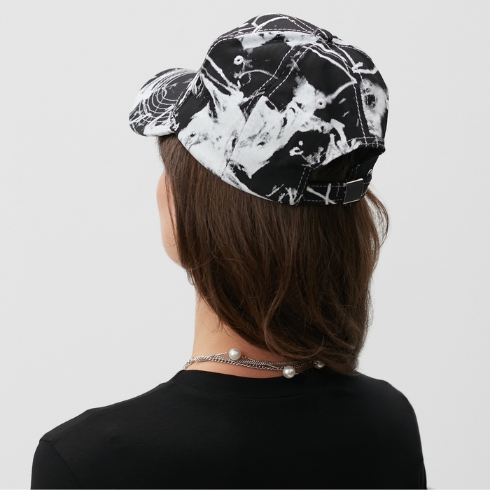 Кепка MINAKU, цвет чёрно-белый, размер 58
