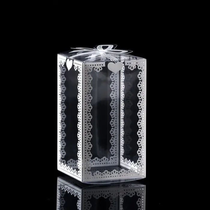 Складная прозрачная коробка из PVC, для упаковки подарков, 6&times;6&times;10.5 см