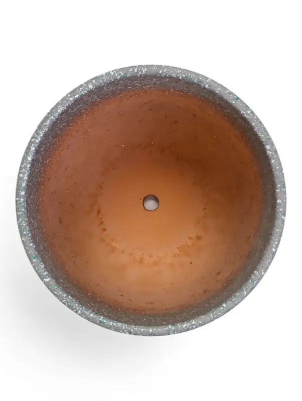 Горшок цветочный  с поддоном 2,9 л, серый керамика "Пряности" (М)