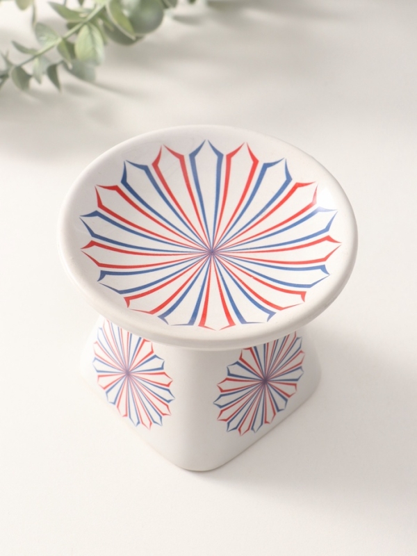 Аромалампа керамика "Цветок" белая 11х11х8 см