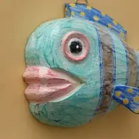 Панно &laquo;Рыба-клоун&raquo;, 20&times;16.5&times;6.5 см, дерево, бирюзовое