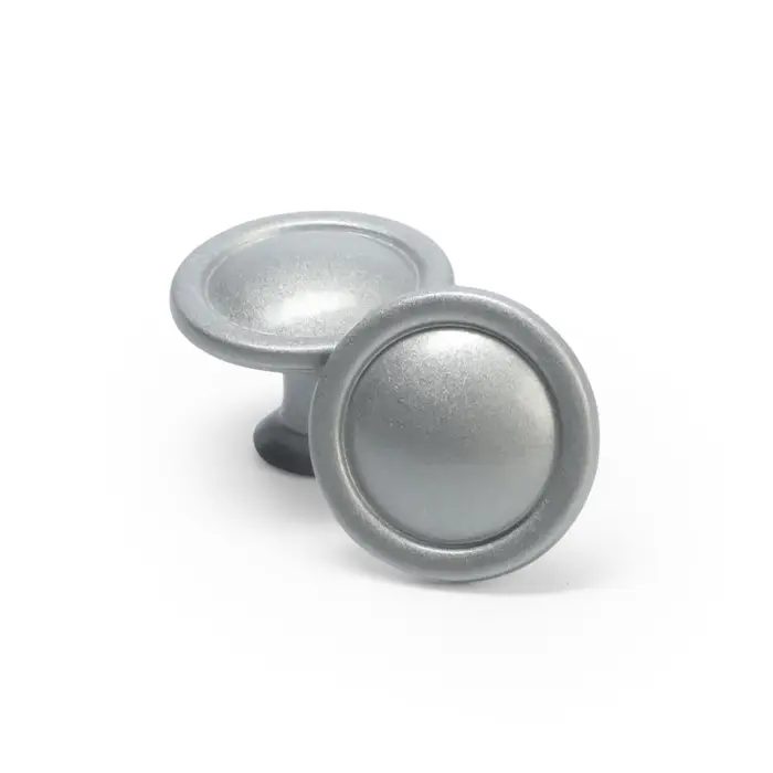 Ручка-кнопка ТУНДРА РК118SN, d=30 мм, матовый никель