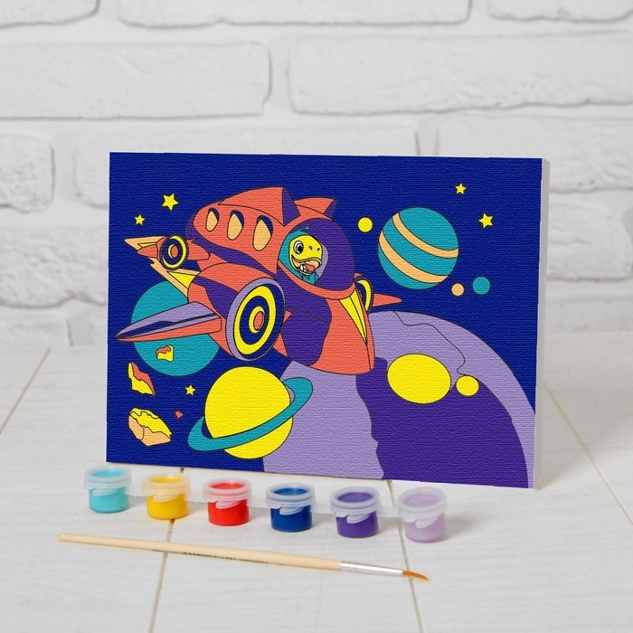 Картина по номерам для детей &laquo;Космические приключения&raquo;, 21 х 15 см