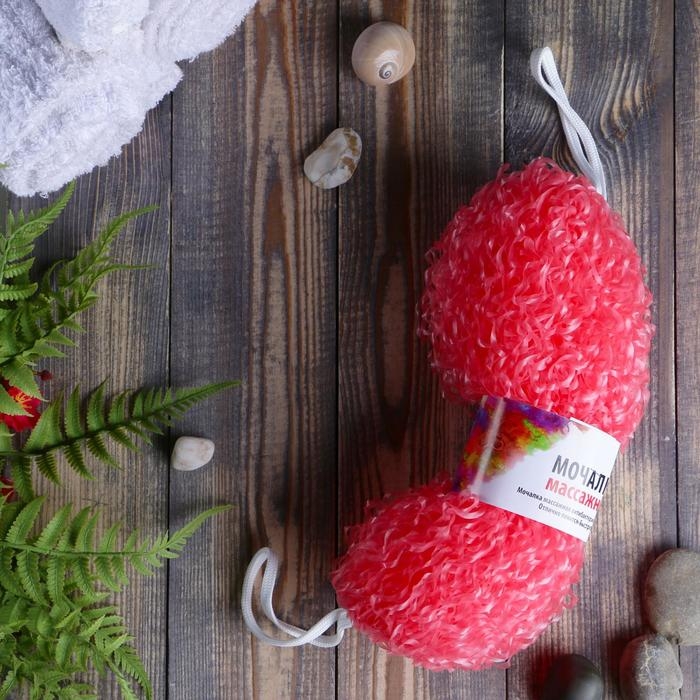 Мочалка банная большая &laquo;Бублик&raquo;, 32 см, МИКС