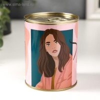 Подарочные носки в банке &laquo;Подруге&raquo;, (внутри носки женские, цвет белый)