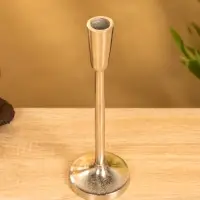 Подсвечник "Модэст" 9х9х27 см, алюминий, цв. серебро