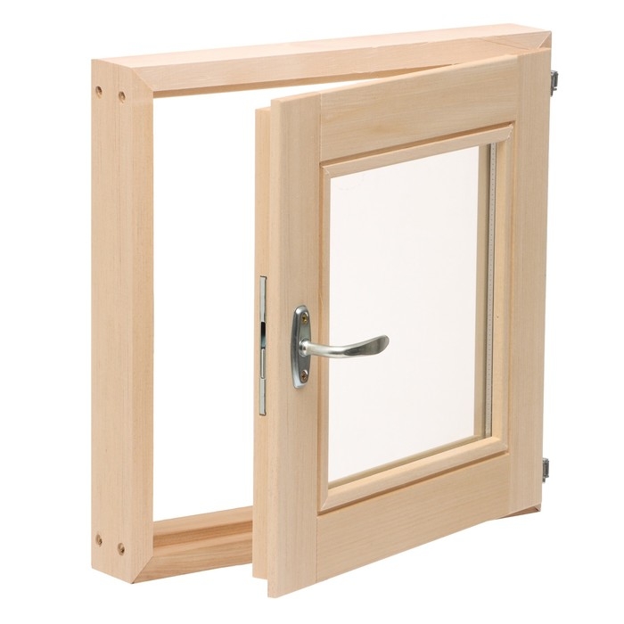 Окно, 40&times;40см, однокамерный стеклопакет ЛИПА