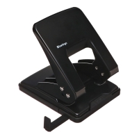 Дырокол металлический 40 листов, Berlingo, с линейкой, чёрный Дырокол металлический 40 листов, Berlingo, с линейкой, чёрный