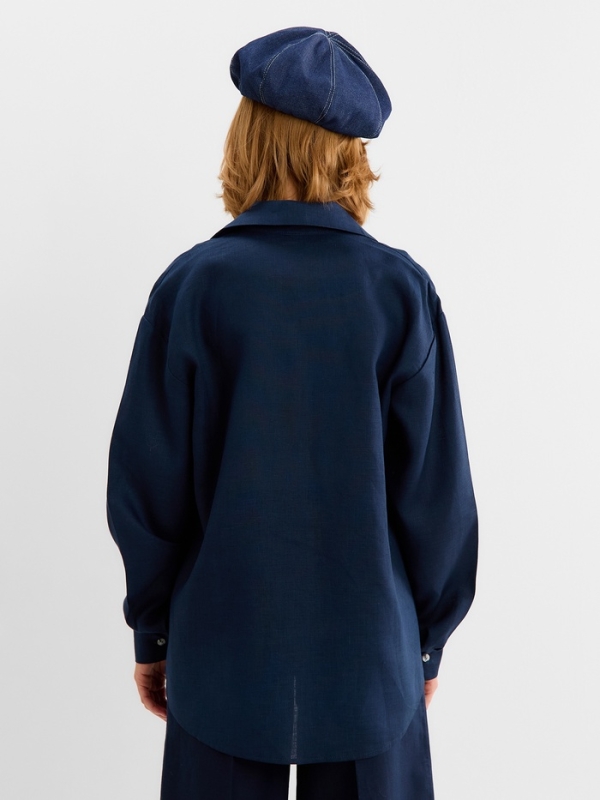 Блузка женская MINAKU: Safari цвет синий, размер 48