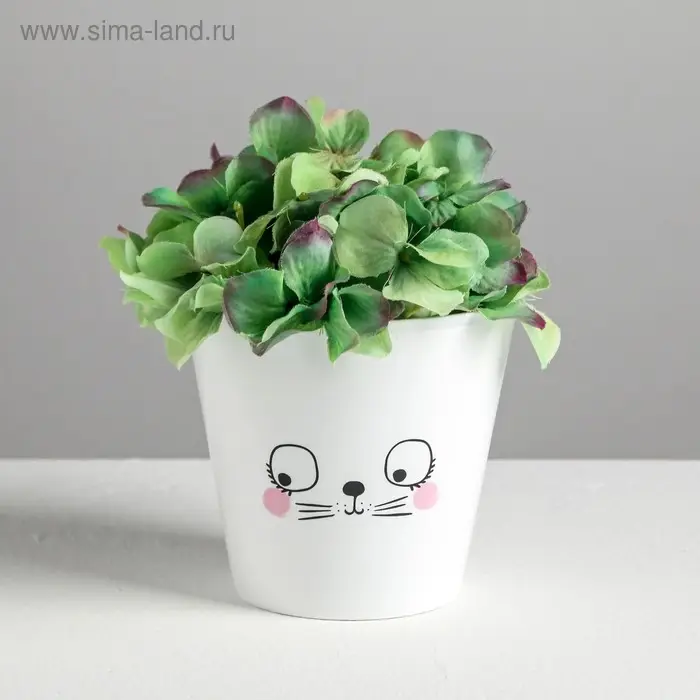 Горшок для цветов, кашпо &laquo;Мордочка&raquo;, 0,8 л, 11 х 12 см
