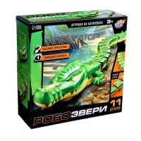 Животное «Аллигатор», световые эффекты, работает от батареек, 11 деталей, цвет зелёный Животное «Аллигатор», световые эффекты, работает от батареек, 11 деталей, цвет зелёный