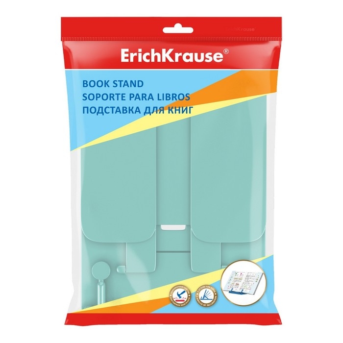 Подставка для книг ErichKrause Pastel Mint, пластиковая, мятная