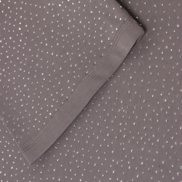 Футболка женская со стразами MIST, серая, р.-р. S