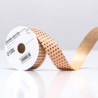 Лента для декора и подарков крафт с тиснением "Звезды" 2см х 5 м