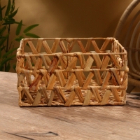 Корзина плетеная 30x23x15 см, водный гиацинт