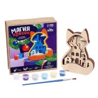 Новогодняя роспись по дереву &laquo;Новый год! Котик&raquo;