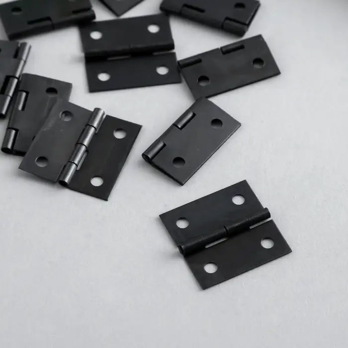 Петля для шкатулки металл с прямыми углами черная набор 10 шт 2,5х2,5 см