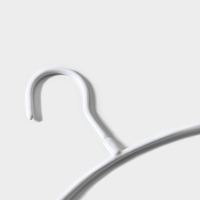 Вешалки для брюк и юбок с зажимами, 29&times;16 см, металл ПВХ покрытие, набор 10 шт, цвет белый