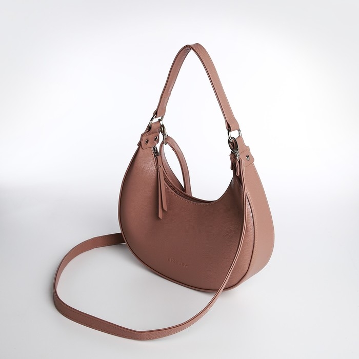 Сумка женская TEXTURA, багет, маленький размер, цвет тёмно-бежевый Сумка женская TEXTURA, багет, маленький размер, цвет тёмно-бежевый